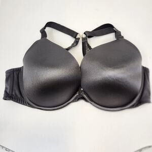 Cacique Boost Plunge Convertible Lace Strap Bra Size 42 DD Racerback Dark Gray